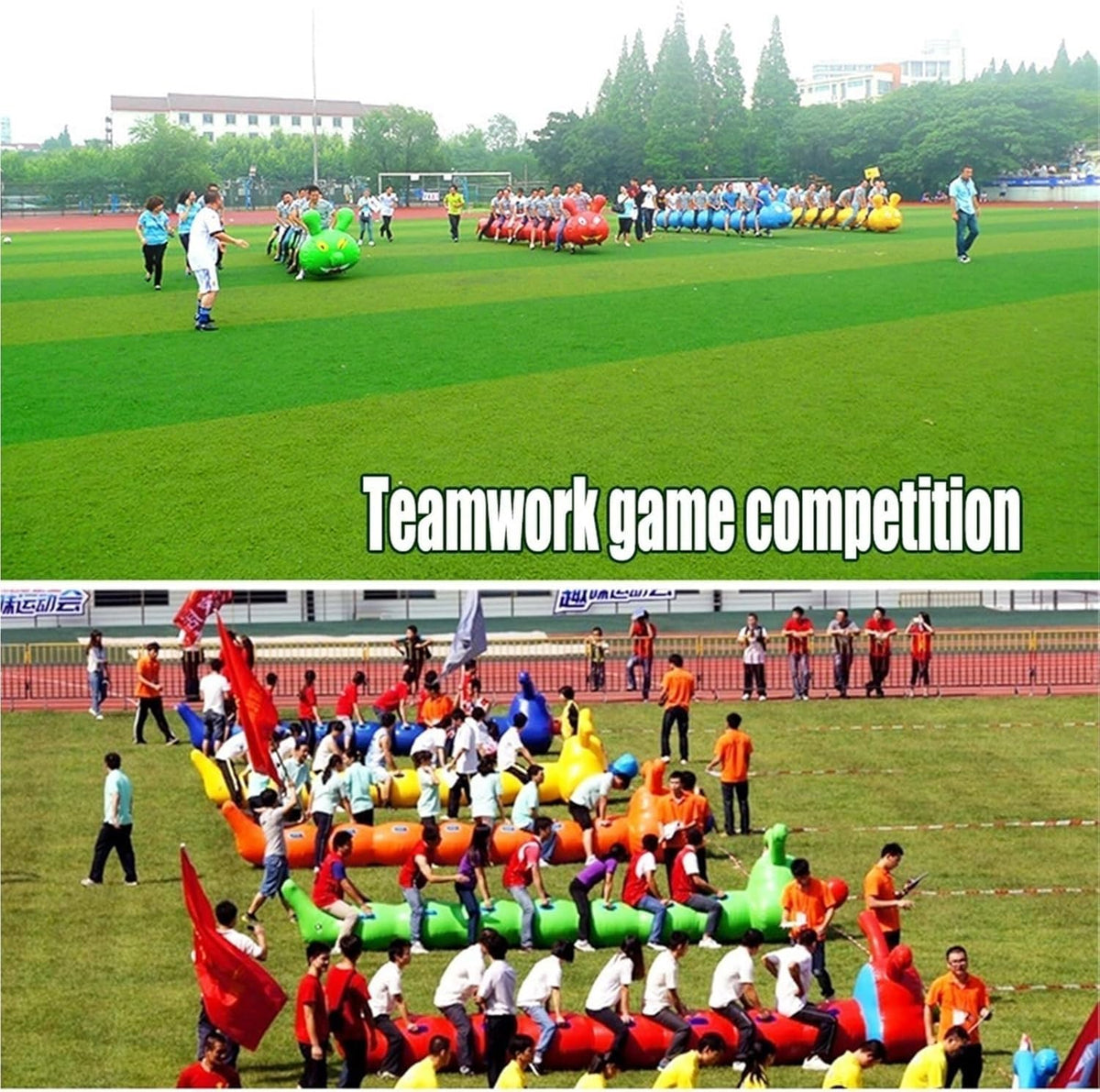 Outdoor Party Inflatable Toy Group Collaboration Bicycle Competition Game