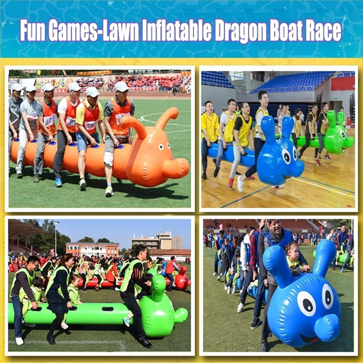 Outdoor Party Inflatable Toy Group Collaboration Bicycle Competition Game