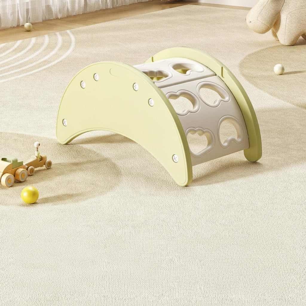 Smooth ClimbingArch | Compact Freestanding Design, Moon-Shaped, Toy, for Playroom, Nursery, Green