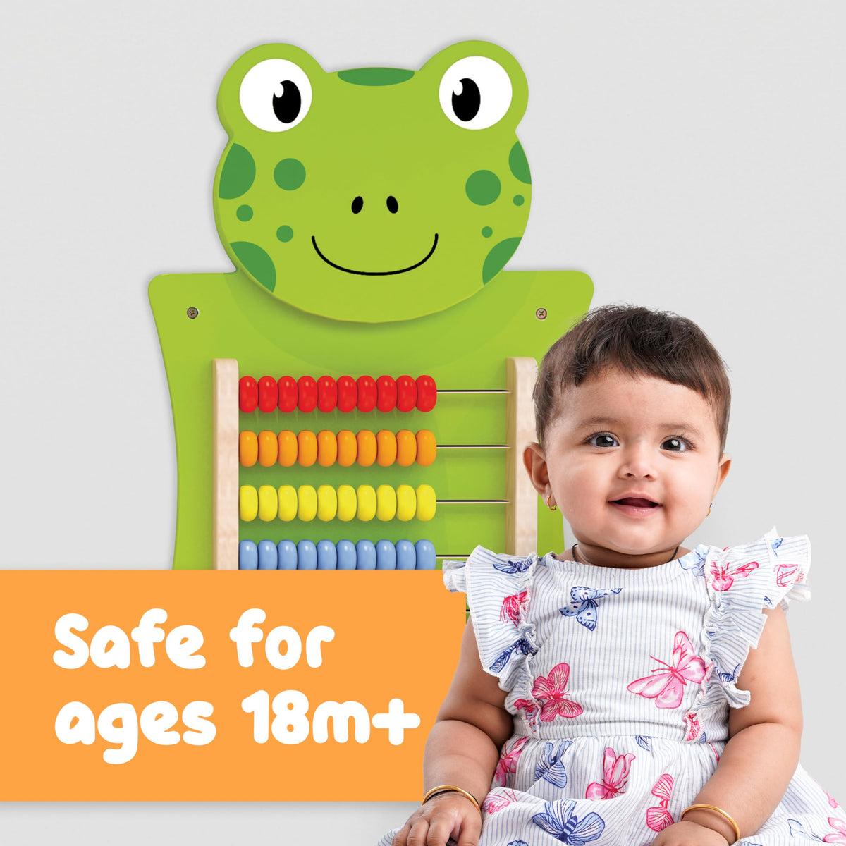 SPARK & WOW Rainbow Activity Wall Panels - Ages 18m+ - Sensory Wall Toy - 10 Activities & Frog Activity Wall Panel - Toddler Activity Center - Wall-Mounted Toy for Kids Aged 18M+